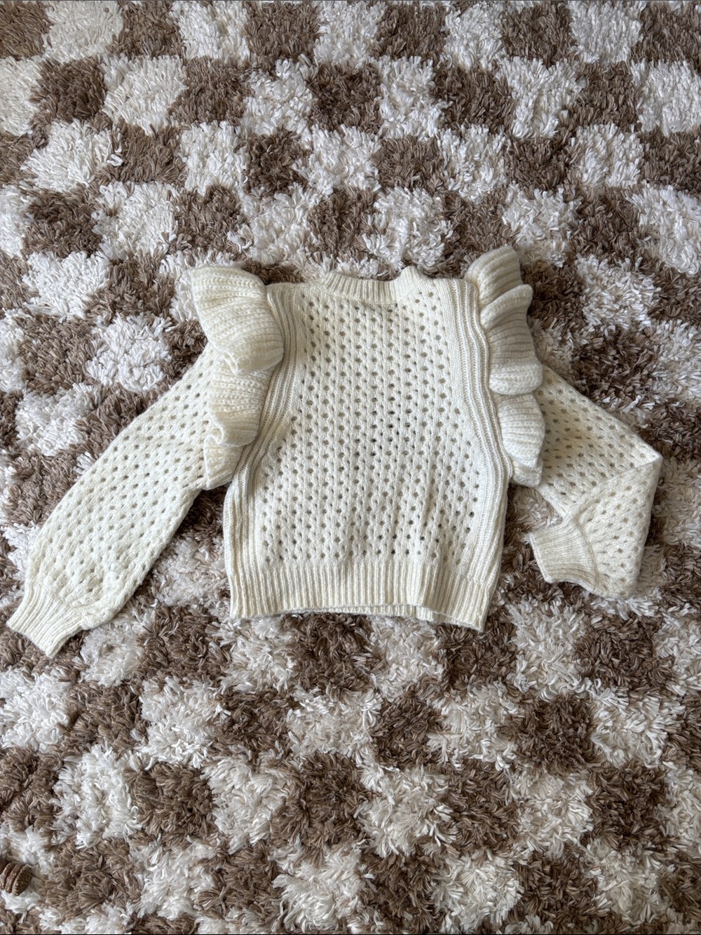 Lulus Ruffle Sleeve Sweater - Picture 2 of 7